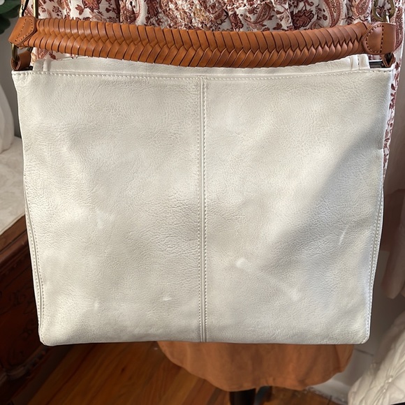 Free People White Distressed Shoulder Bag - Picture 5 of 12